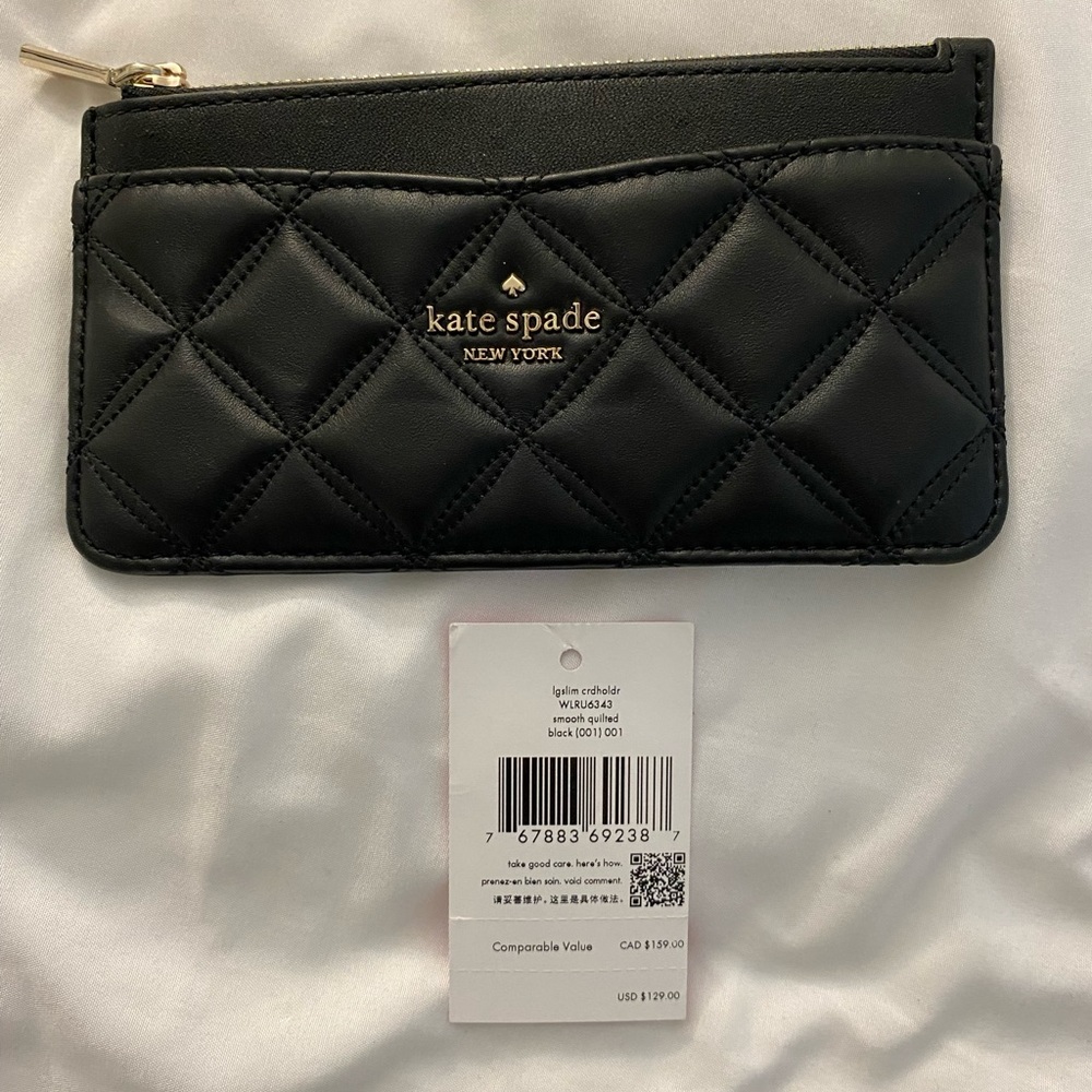 KATE SPADE Natalia Smooth Quilted Leather Large Slit Wallet